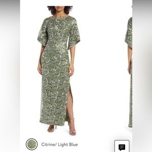 Frida Floral Tapestry Column Gown- Never worn!